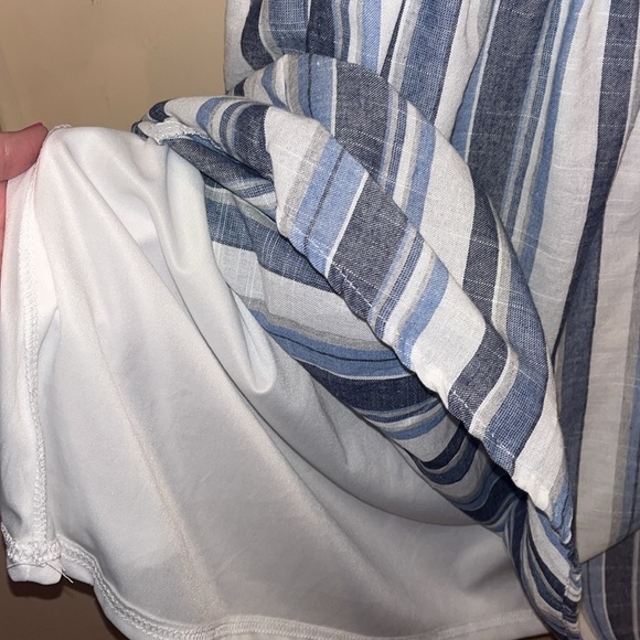 Passport mini puffy sleeve striped dress with tassels ans gathered waist 2X - Picture 5 of 7